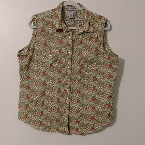 Woman’s sleeveless floral printed Wrangler Wrancher shirt